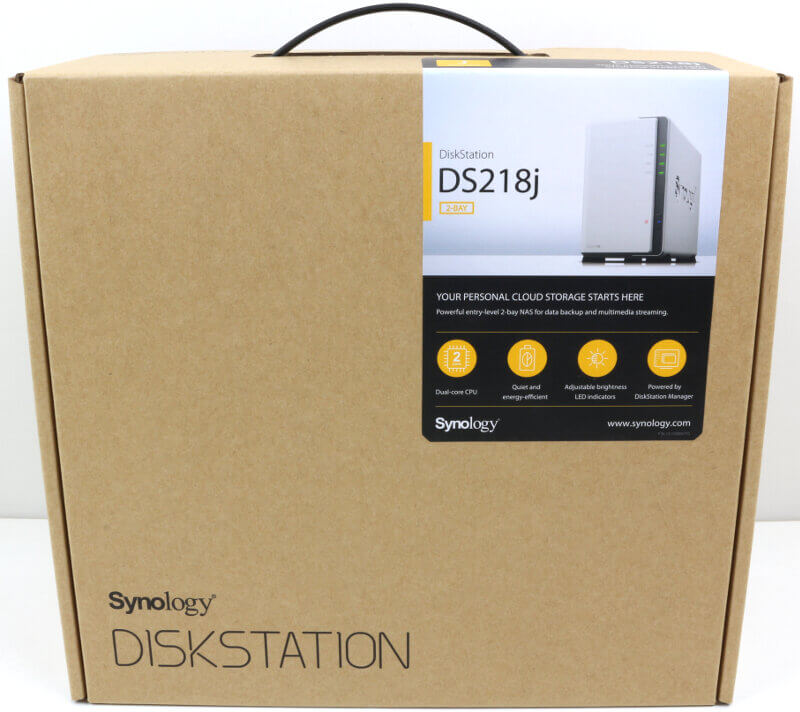 Synology DS218j Photo box front