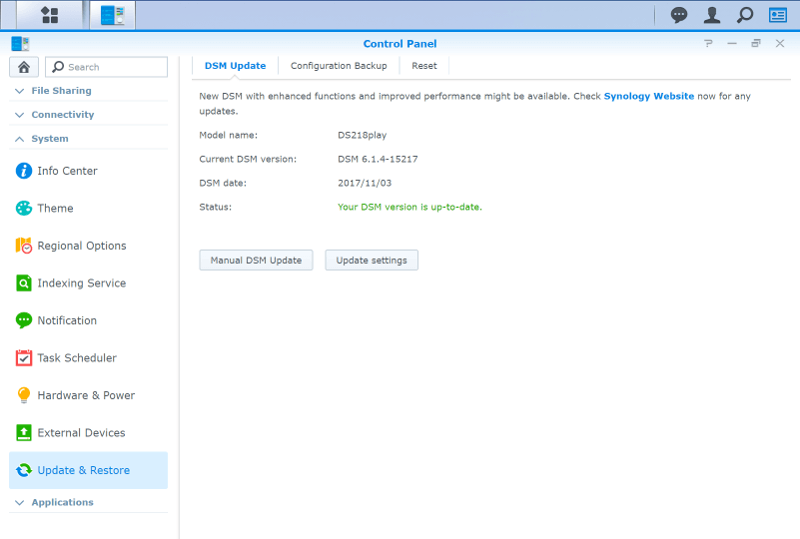 Synology DS218play SS Init 18