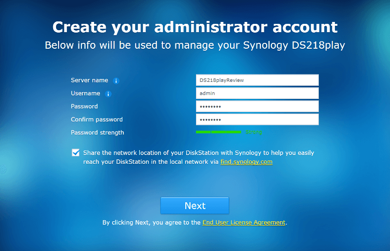 Synology DS218play SS Init 7