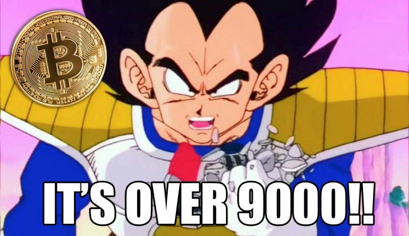 Bitcoin Goes Over $9000 and Not Slowing Down