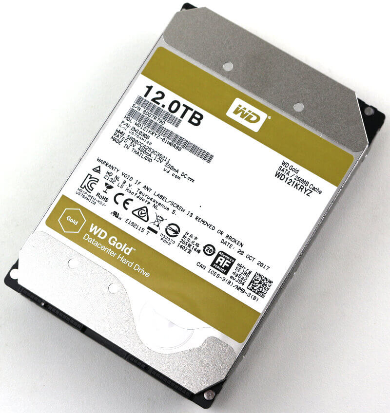 WD Gold 12TB Photo view top angle 1