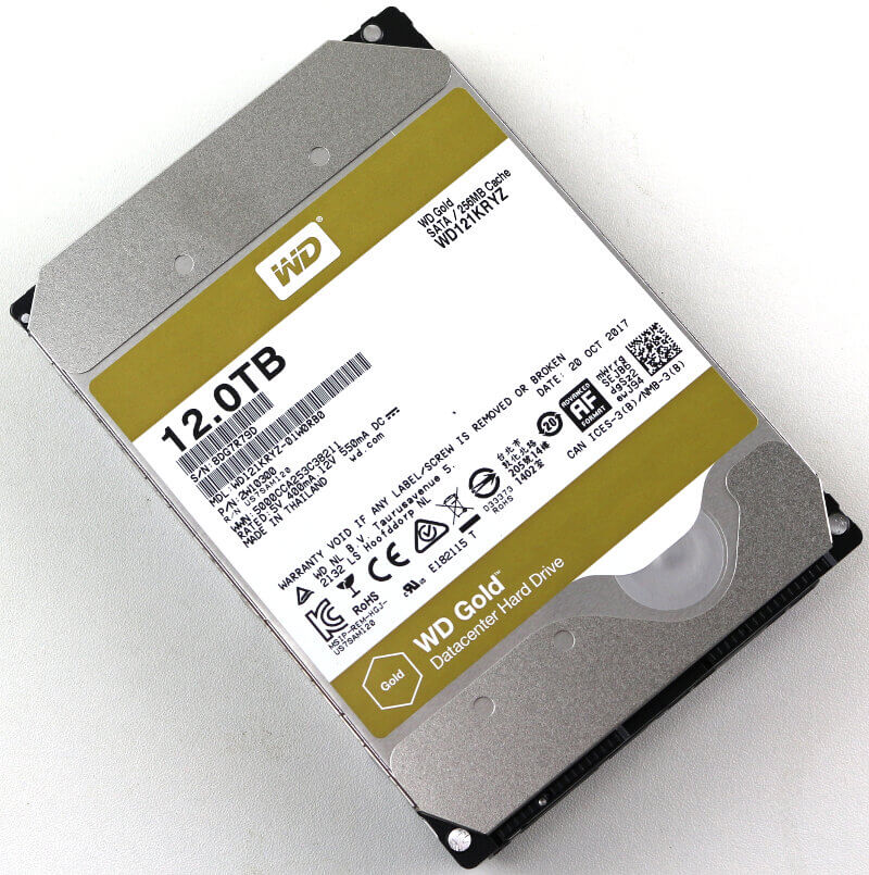 WD Gold 12TB Photo view top angle 2