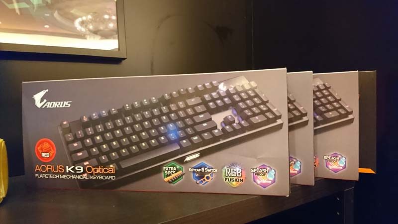 Gigabyte K9 Optical Keyboard at CES 2018