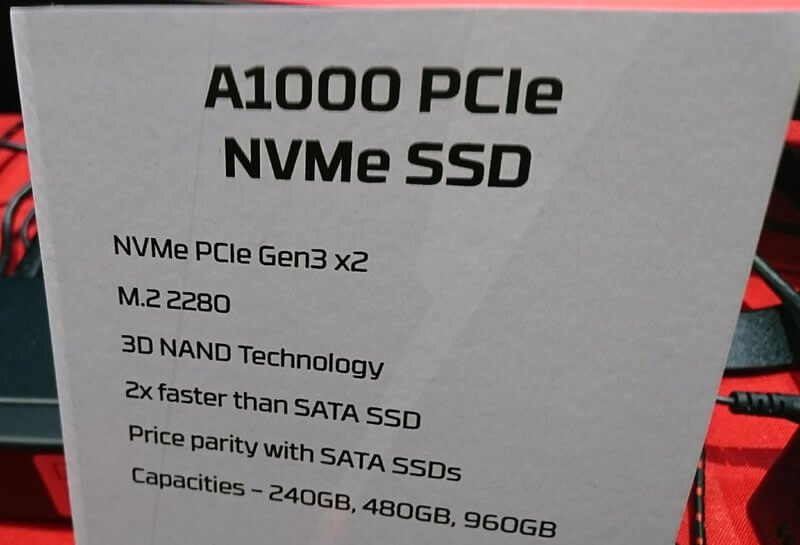 Kingston A1000 NVMe SSD 3 specs