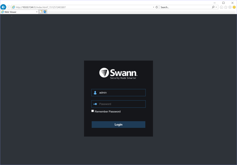 Swann SWDVK-449802 SS 1 General 1 Login