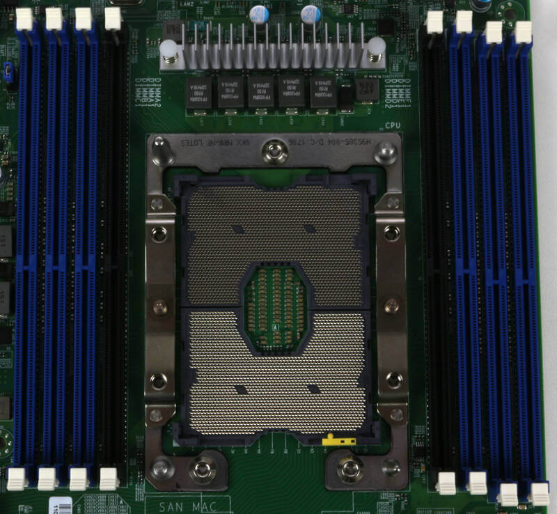 Intel Xeon Gold 6146 LGA3647 socket on Supermicro X11SPi-TF motherboard