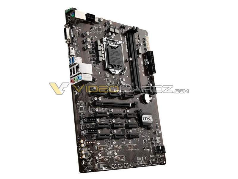 MSI H310-F Pro Crypto-Mining Motherboard Pictured