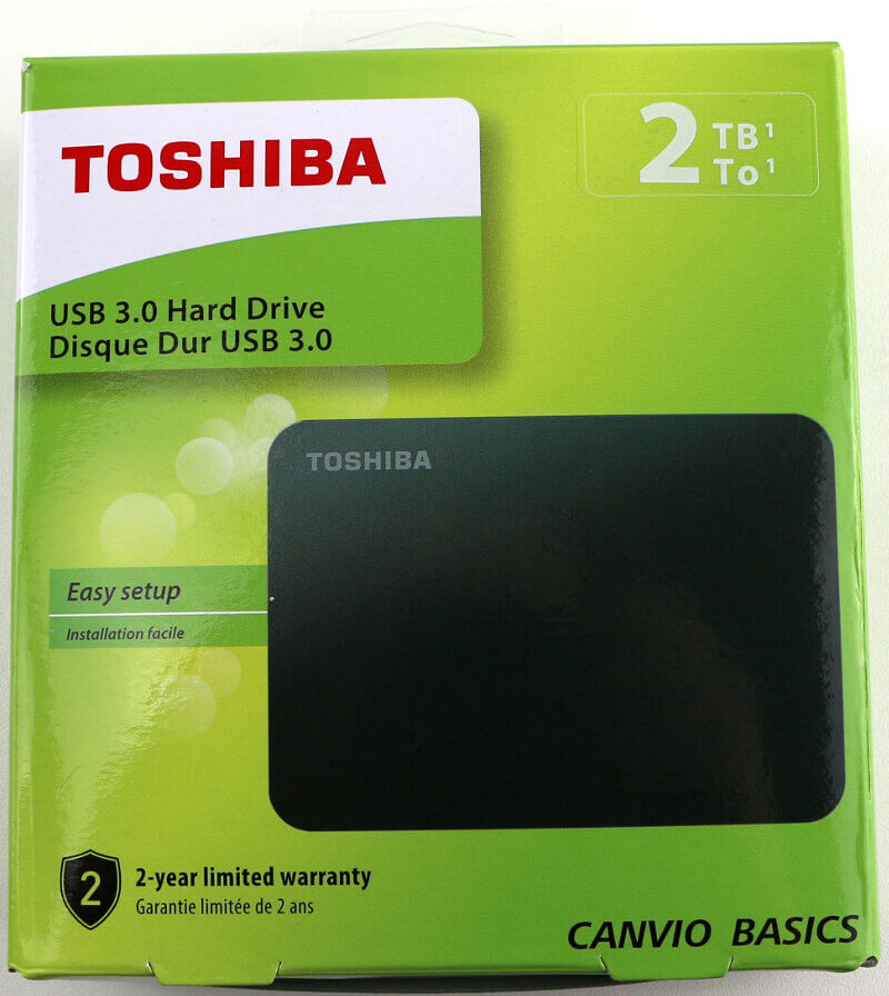 Toshiba Canvio Basics 2TB Photo box front