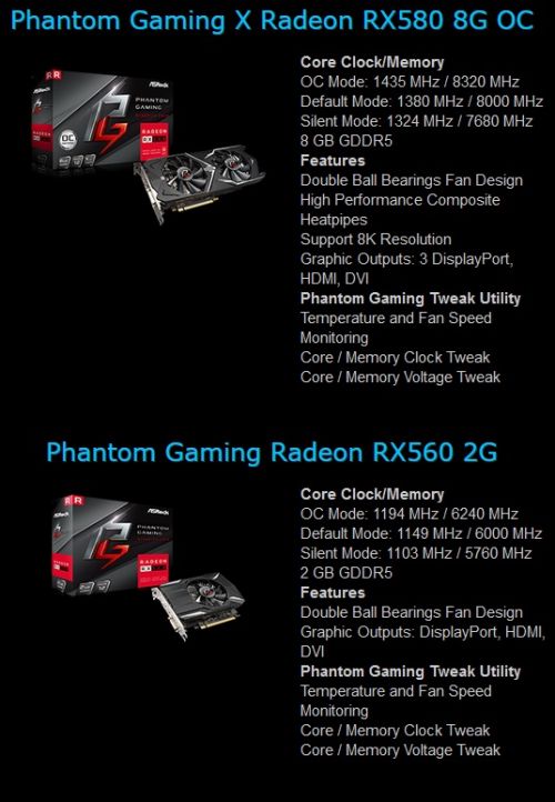 ASRock Phantom Gaming Radeon Video Card Lineup Unveiled