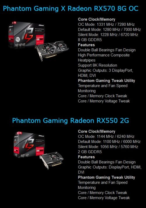 ASRock Phantom Gaming Radeon Video Card Lineup Unveiled