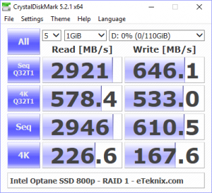 Intel Optane SSD 800p RAID BenchRAID1 cdm 0