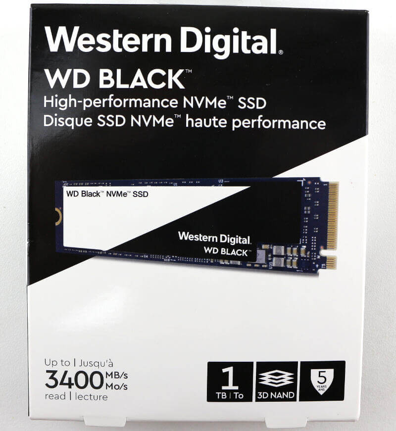 WD Black PCIe M2 1TB Photo box top