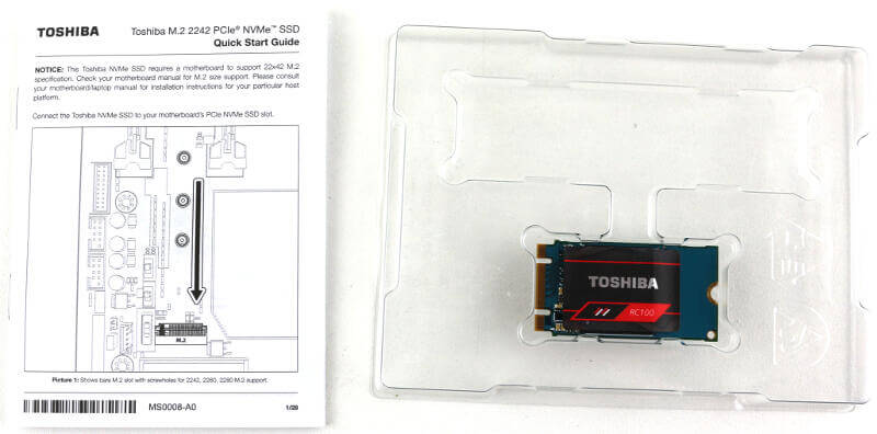 Toshiba OCZ RC100 240GB Photo box content
