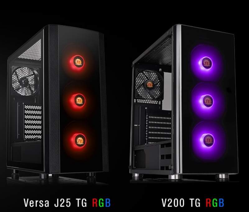 Thermaltake Unveils Versa J Series & V200 TG RGB Chassis