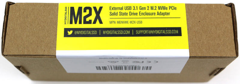 MyDigitalSSD M2X Enclosure Photo box side