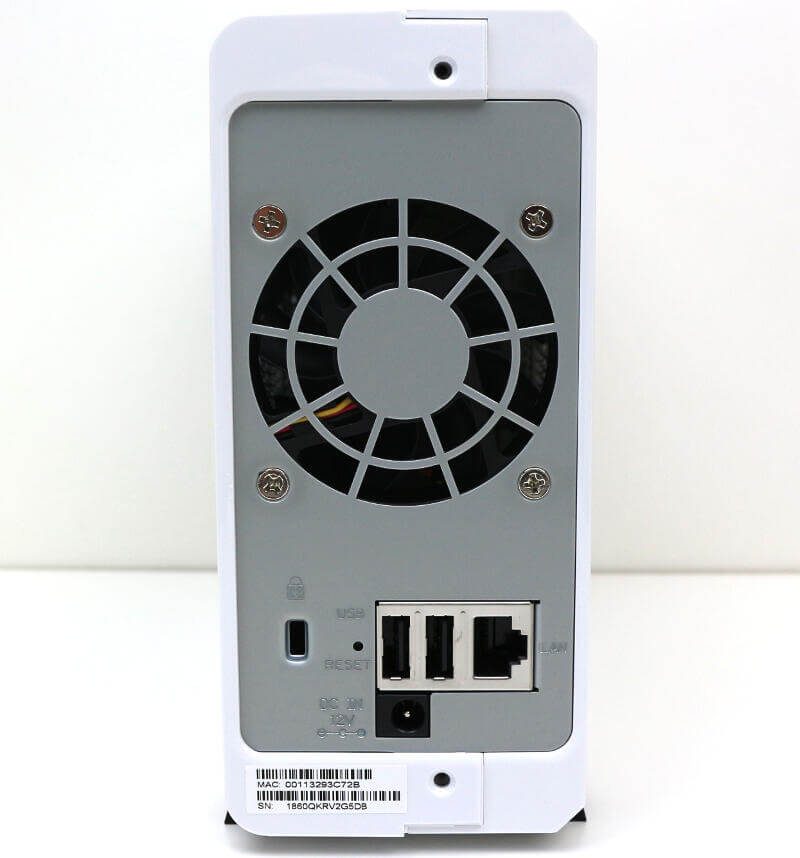 Synology DS119j Photo view rear
