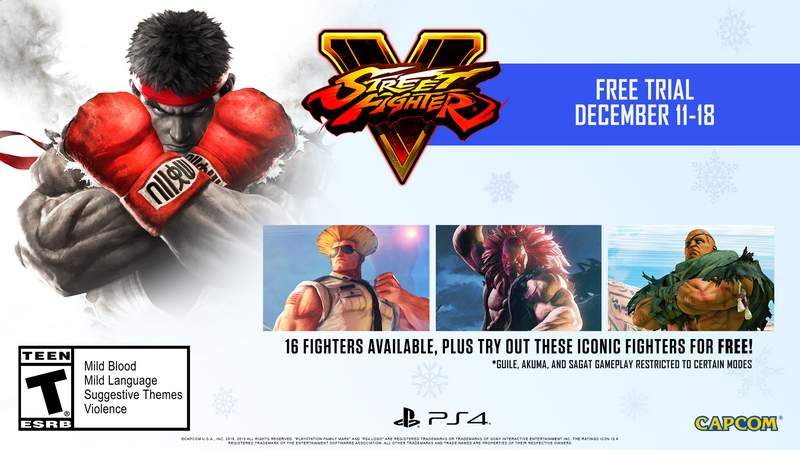 Street Fighter V is FREE to Play for a Week Starting December 11