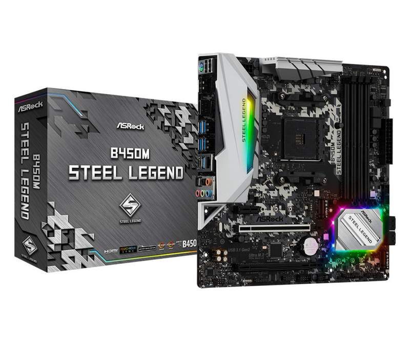 ASRock Unveils B450 and B450M Steel Legend Motherboards