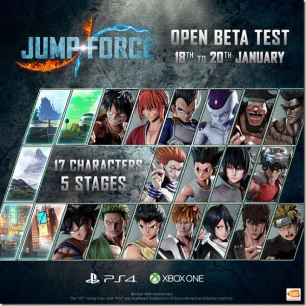 Jump Force Open Beta Arrives on January 18