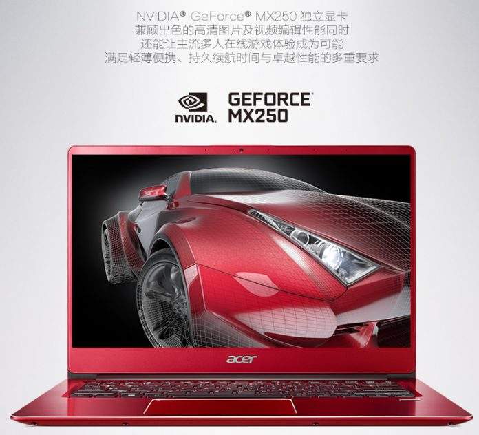 Acer Announces Swift 3 Laptop with GeForce MX250 GPU