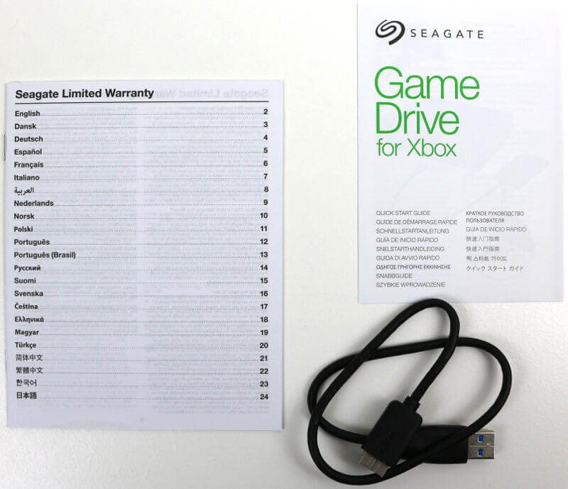 Seagate Game Drive for Xbox 2TB Photo box content