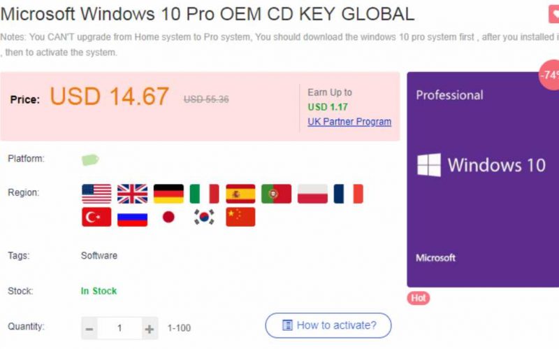 Amazing Software Deals: Get the Windows 10 Key OEM only $11.74!