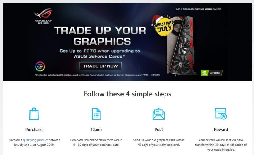 ASUS and NVIDIA UK Presents the "Trade Up Your Graphics" Promo