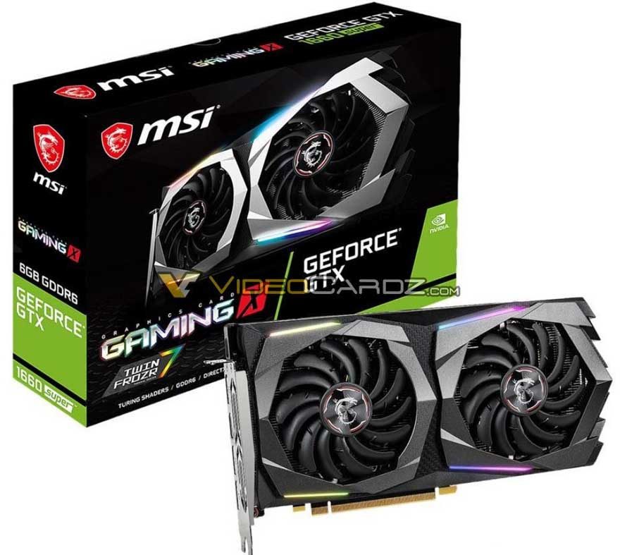 MSI's New GTX 1660 Super Gaming X and Ventus XS Pictured