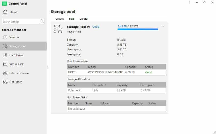 TerraMaster OS drive storage pool