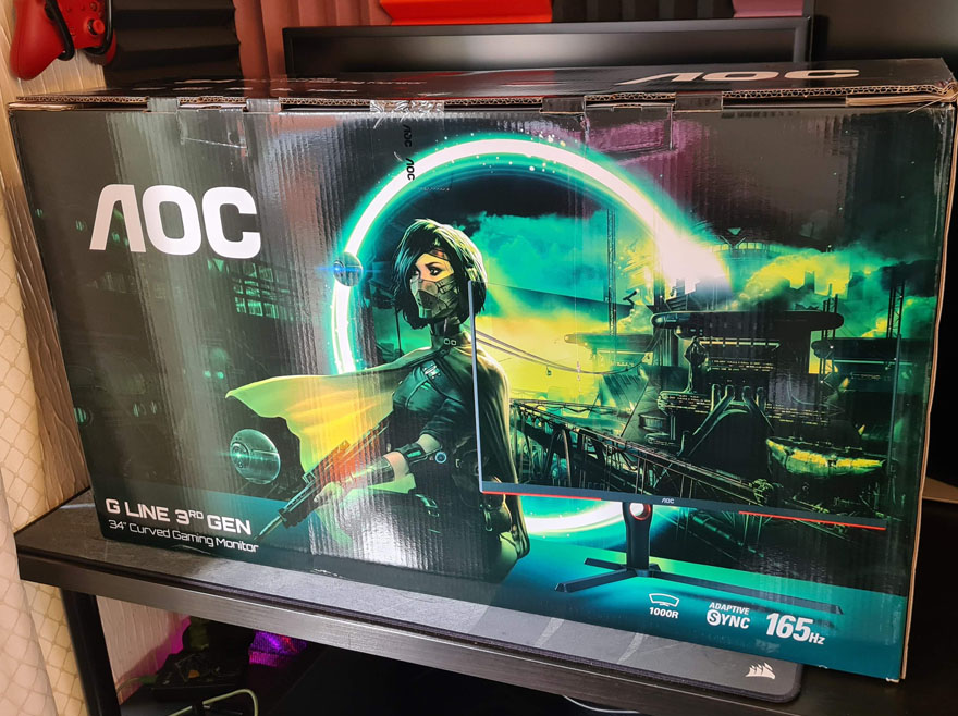 Aoc Monitor Gaming Curvo CU34G3S 34´´ 4K VA LED 165Hz Naranja